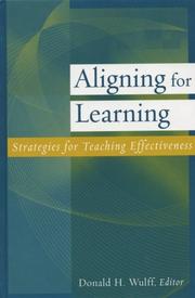 Cover of: Aligning for Learning: Strategies for Teaching Effectiveness (JB - Anker Series)