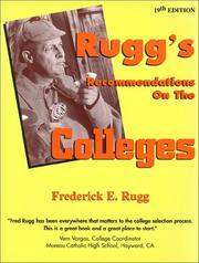 Cover of: Rugg's Recommendations on the Colleges (19th Edition) (Rugg's Recommendations on the Colleges)