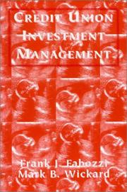 Cover of: Credit Union Investment Management
