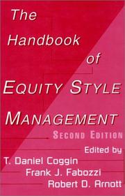 Cover of: Handbook of Equity Style Management