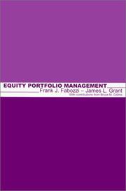 Cover of: Equity Portfolio Management