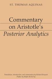 Cover of: Commentary on Aristotle's Posterior Analytics