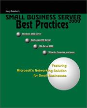 Cover of: Small Business Server 2000 Best Practices