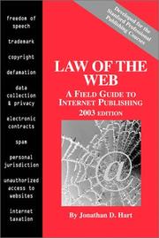 Cover of: Law of the Web: A Field Guide to Internet Publishing, 2003 Edition