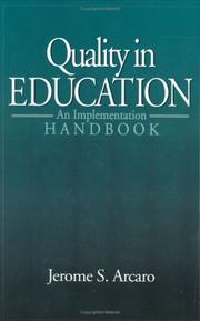 Cover of: Quality in education by Jerome S. Arcaro