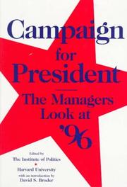 Cover of: Campaign for President: The Managers Look at '96