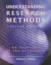 Cover of: Understanding Research Methods by Mildred L. Patten, Mildred L. Patten