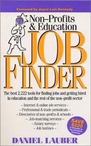 Cover of: Non-profits' and education job finder, 1997-2000