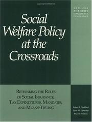 Cover of: Social welfare policy at the crossroads: rethinking the roles of social insurance, tax expenditures, mandates, and means-testing
