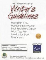 Cover of: The American Directory of Writer's Guidelines by 