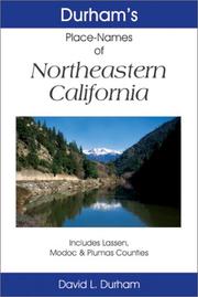 Cover of: Durham's place names of northeastern California: includes Lassen, Modoc & Plumas counties