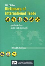 Cover of: Dictionary of International Trade | Edward G. Hinkelman