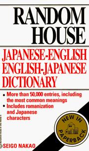 Cover of: Random House Japanese-English English-Japanese Dictionary