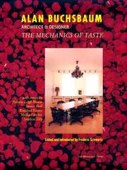 Cover of: Alan Buchsbaum, architect & designer: the mechanics of taste