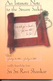 Cover of: An Intimate Note to the Sincere Seeker, Volume 7: July 12, 2001-July 11, 2002