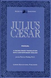 Cover of: Manual for Julius Caesar by Jonnie Patricia Mobley, William Shakespeare