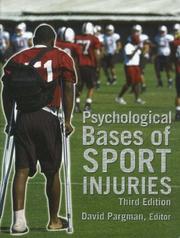 Cover of: Psychological Bases of Sport Injuries by David Pargman, David Pargman