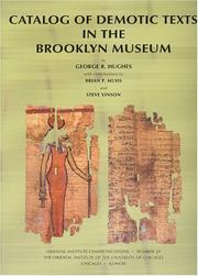 Cover of: Catalog Of Demotic Texts In The Brooklyn Museum (Oriental Institute Communications) (Oriental Institute Communications)
