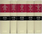 Cover of: New York Field Codes (Five Volumes)
