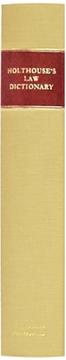 Front cover of A new law dictionary by Henry James Holthouse
