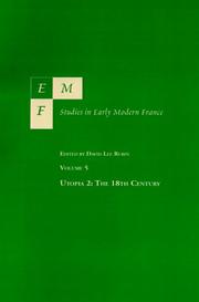 Cover of: Emf: Studies in Early Modern France : Utopia 1  by David Lee Rubin