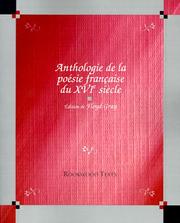 Cover of: Anthologie De LA Poesie Fraucaice Du 16 Siecle (Rookwood Texts)