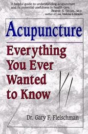 Cover of: Acupuncture by Gary F. Fleischman