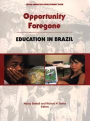 Cover of: Opportunity foregone: education in Brazil