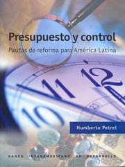 Cover of: Presupuesto y control by A. Humberto Petrei