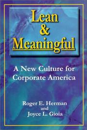 Cover of: Lean & meaningful by Roger E. Herman