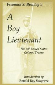 A boy lieutenant by Bowley, Freeman S.