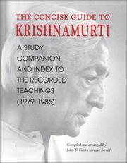 Cover of: The Concise Guide to Krishnamurti