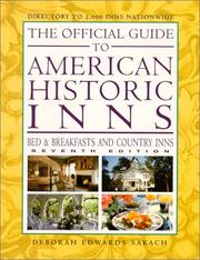 Cover of: The Official Guide to American Historic Inns (Bed & Breakfasts & Country Inns, 7th Edition) by Deborah Edwards Sakach