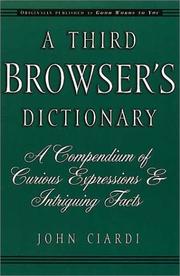 Cover of: A Third Browser's Dictionary (Common Reader Editions)