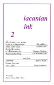 Cover of: Lacanian Ink 2 by Slavoj Žižek