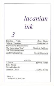 Front cover of Lacanian Ink 3 by Unknown