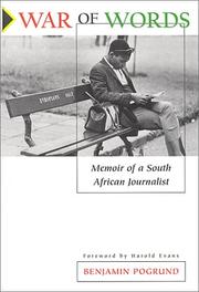Cover of: War of words: memoir of a South African journalist