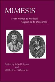 Cover of: Mimesis: from mirror to method, Augustine to Descartes