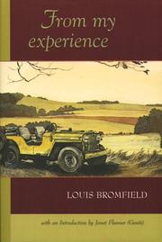 Cover of: From my experience: the pleasures and miseries of life on a farm