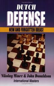 Cover of: Dutch Defense: New and Forgotten Ideas