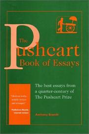 Cover of: The Pushcart Book of Essays (Pushcart Prize) by Anthony Brandt