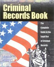 Cover of: The criminal records book by Derek Hinton