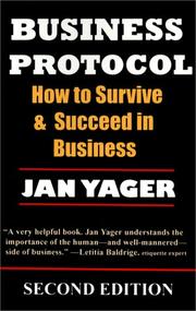Cover of: Business Protocol - 2nd edition by Jan Yager