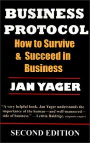 Cover of: Business protocol by Jan Yager, Jan Yager