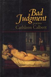 Cover of: Bad judgment by Cathleen Calbert
