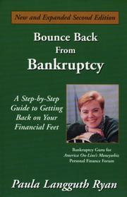 Cover of: Bounce Back From Bankruptcy | Paula Langguth Ryan