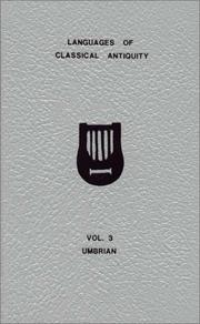 Cover of: A vocabulary of Umbrian by Carl Darling Buck