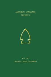 Cover of: Elements of a Miami-Illinois grammar