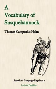 Cover of: A Vocabulary of Susquehannock