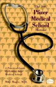 Cover of: The 2007 Pfizer Medical School Manual